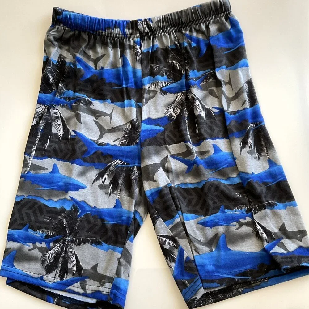 SHARK PAJAMAS LOUNGWEAR SHORTS AND SHIRT